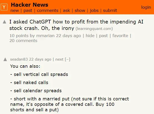 Hacker News blog post